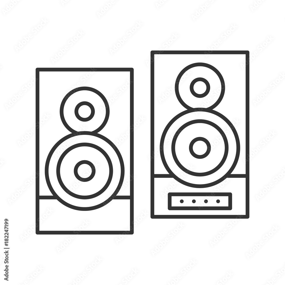 Stereo system linear icon Stereo system linear icon