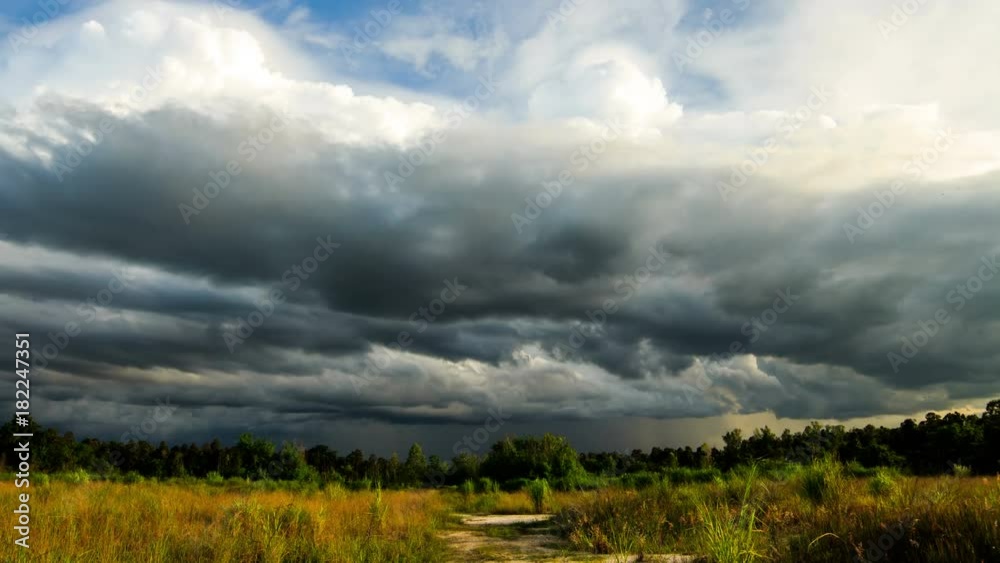 Timelapse Storm clouds with the rain Timelapse Storm clouds with the rain