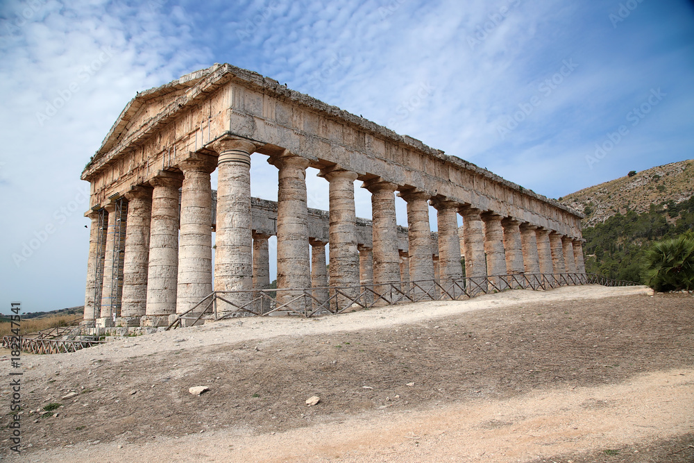 Segesta, Sicily, Italy. Ancient temple, V cent. BC