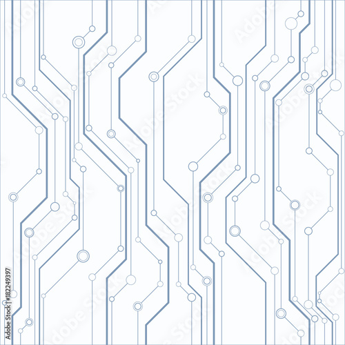 Abstract vector seamless pattern with lines and circles.