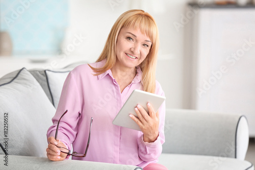 Beautiful mature woman with...