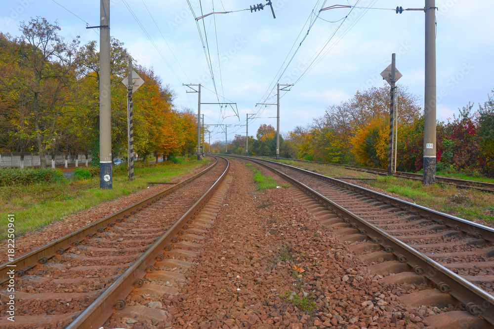 Rail pairs next to each other.