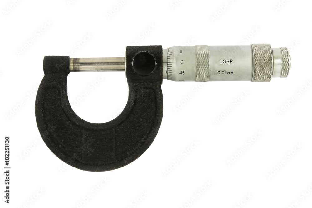 Micrometer on white Micrometer on white