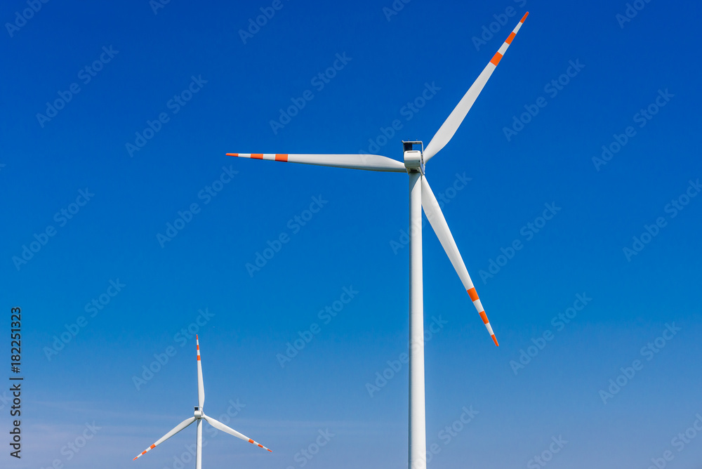 Wind turbines on a wind farm, West Pomerania region of Poland Wind turbines on a wind farm, West Pomerania region of Poland