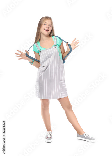 Emotional teenager girl on ...