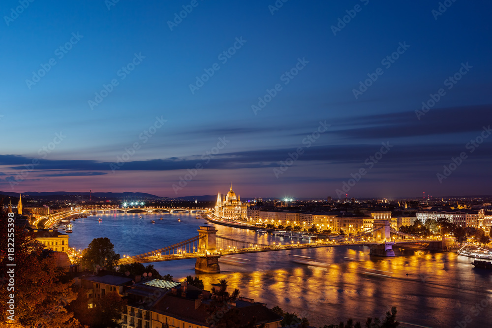 City of Budapest Evening Cityscape