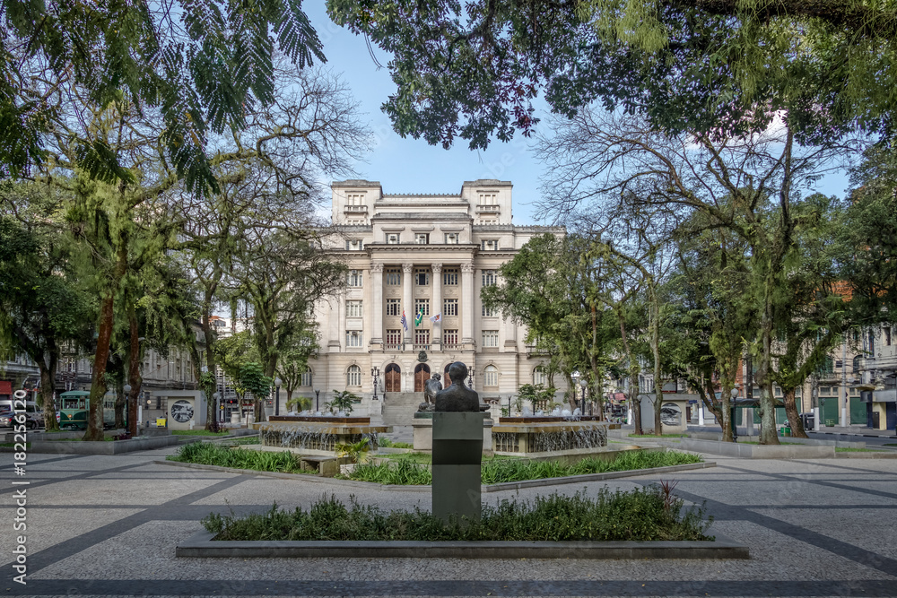 Visconde de Maua Square and Santos City Hall - Santos, Sao Paulo, Brazil