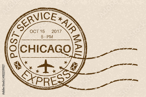 NEW YORK brown round postmark for envelope