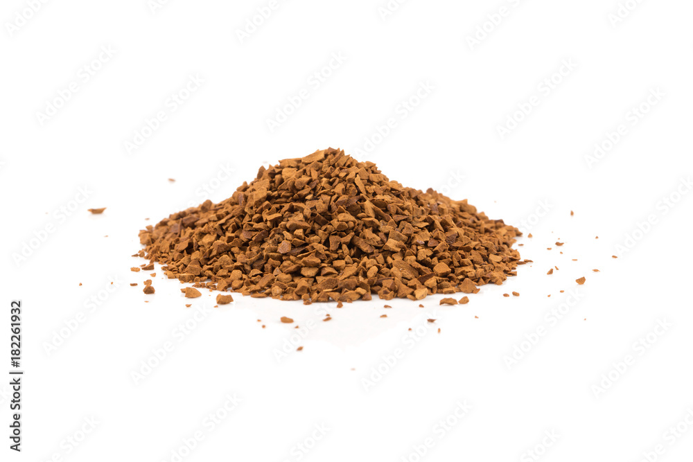 Pile of instant coffee grains Pile of instant coffee grains