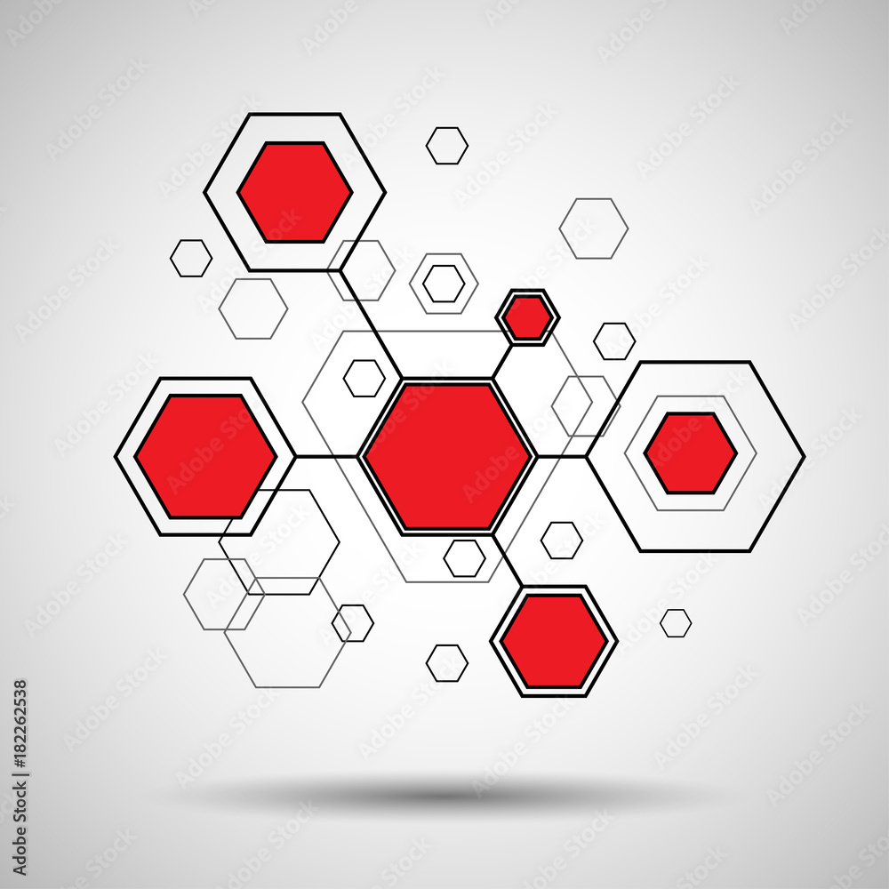 Hexagonal design template Hexagonal design template