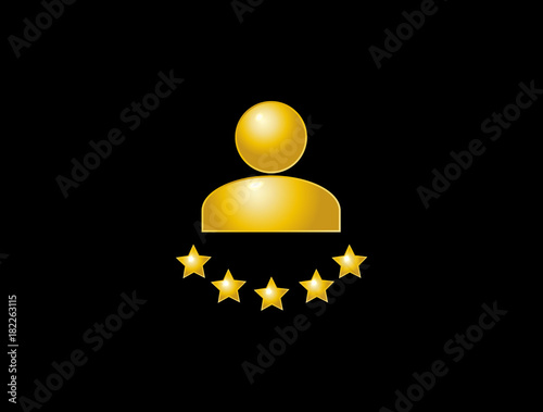 Simple golden flat icon