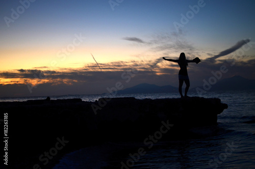 silhouette of a figure in the west