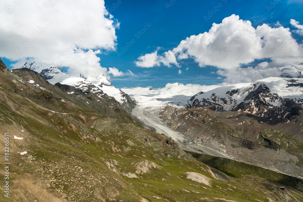 Gornergletscher und Bergpanorama, Schweiz