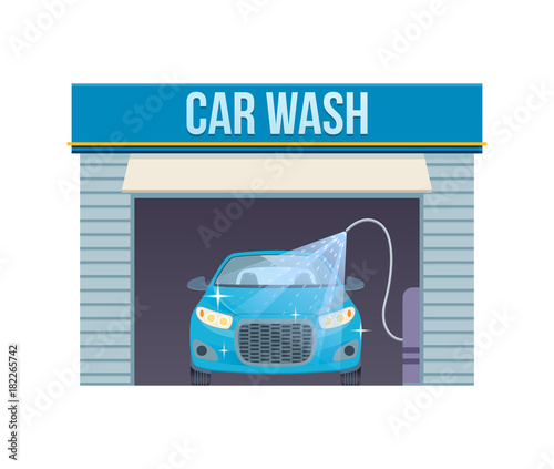 Car wash. Car washing service center full, self service facilities.