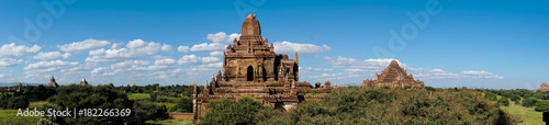 Panorama of Bagan Temples in Myanmar  Burma