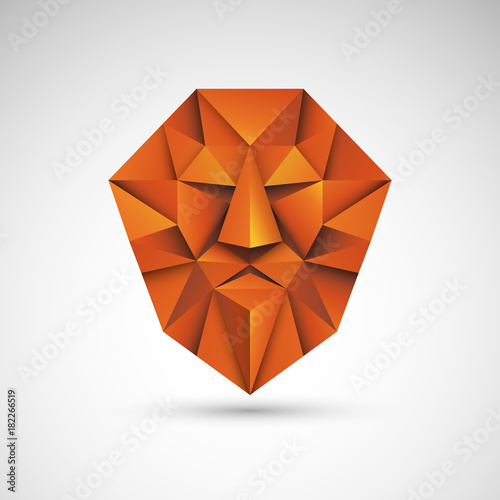 lew origami wektor