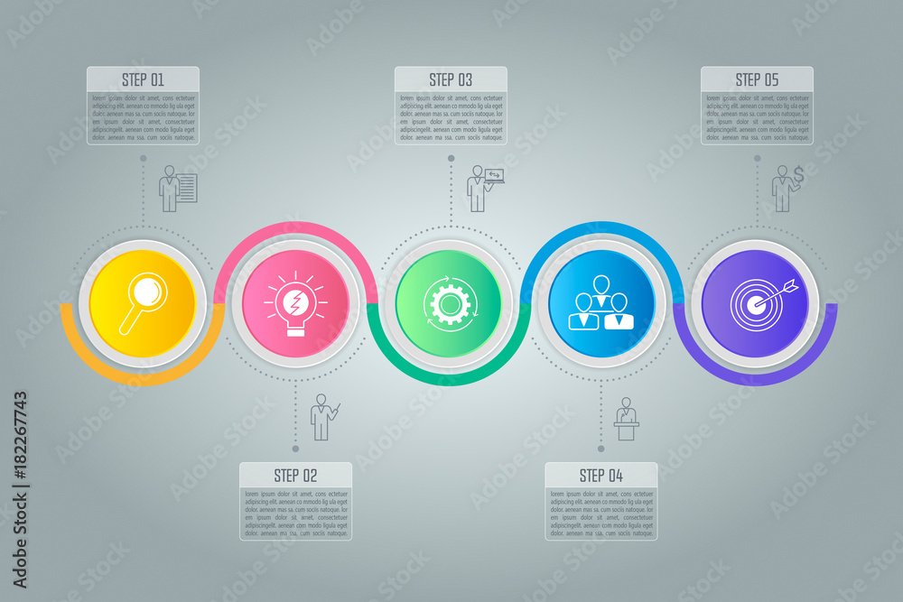 Creative concept for infographic with 5 options, parts or processes. Creative concept for infographic with 5 options, parts or processes.