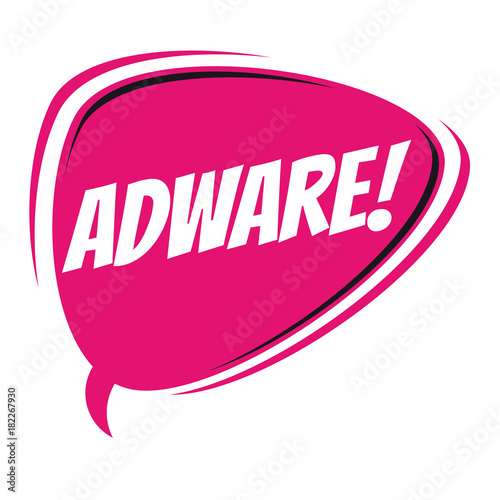 adware retro cartoon balloon