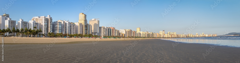 Santos Beach and city skyline - Santos, Sao Paulo, Brazil Santos Beach and city skyline - Santos, Sao Paulo, Brazil