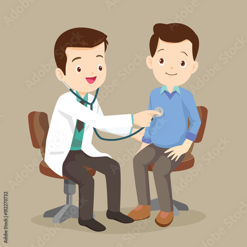 Woman Doctor examining a patient