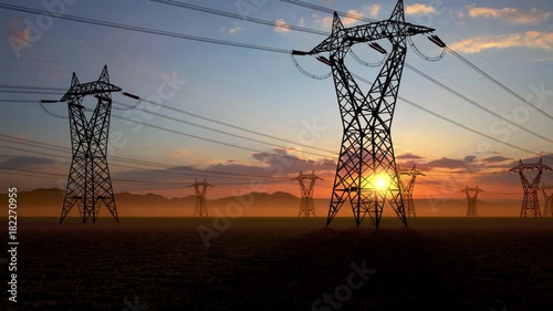 High voltage power line pylon