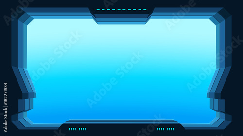 Fototapeta Naklejka Na Ścianę i Meble -  futuristic window view