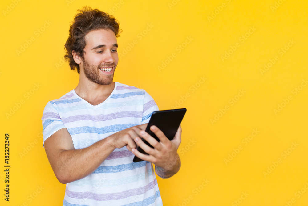 Man using tablet Man using tablet