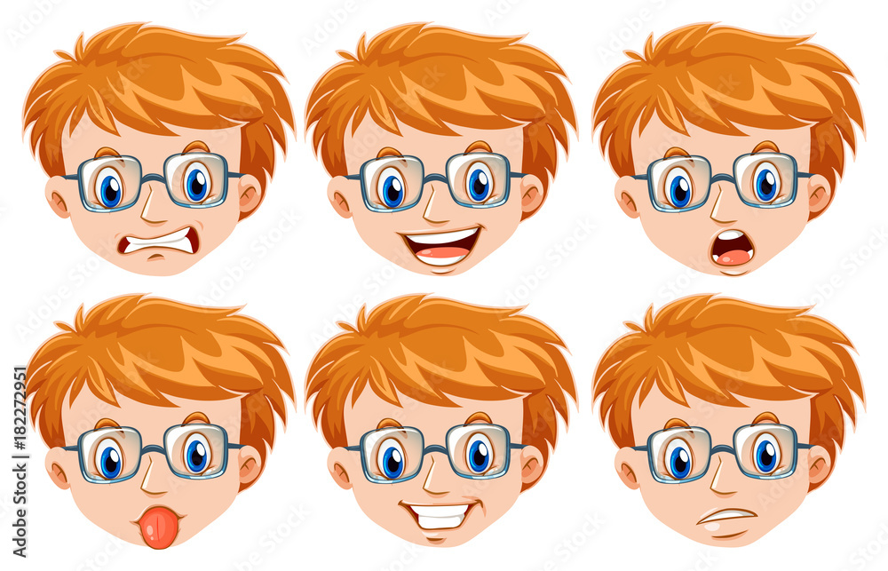 Man with different emotions Man with different emotions