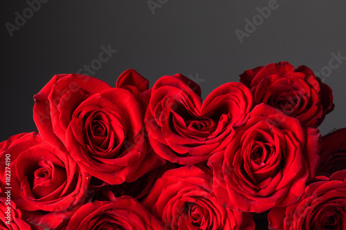 Heart shaped roses
