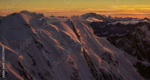 Eiswand im Sonnenuntergang