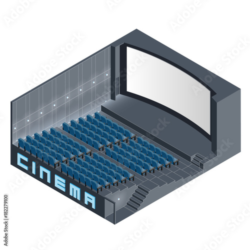 Isometric cinema hall
