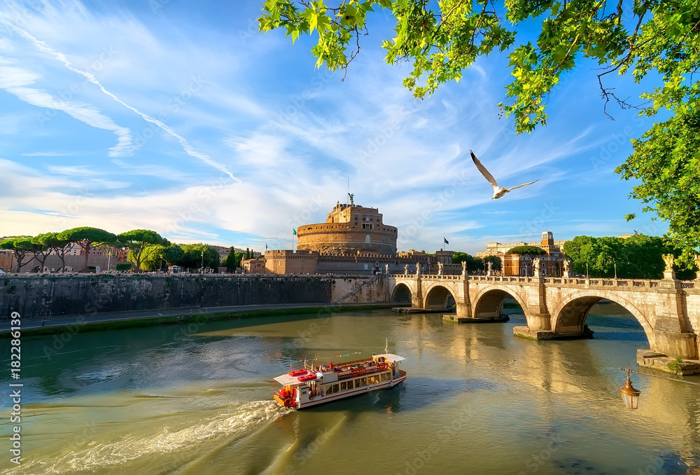 Boat on the tiber