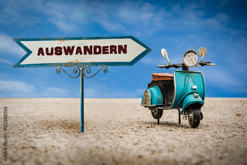 Schild 305 - Auswandern Schild 305 - Auswandern