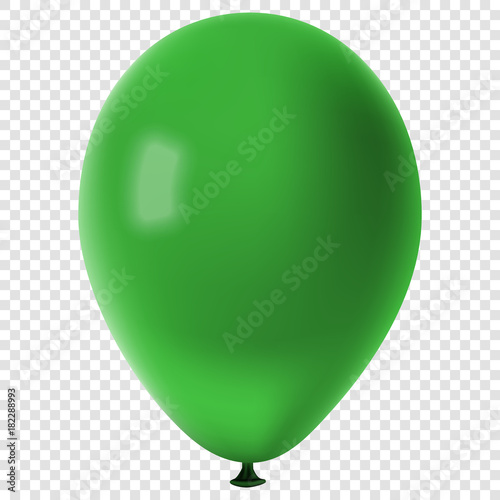 Realistic colorful vector balloon, isolated on transparent background