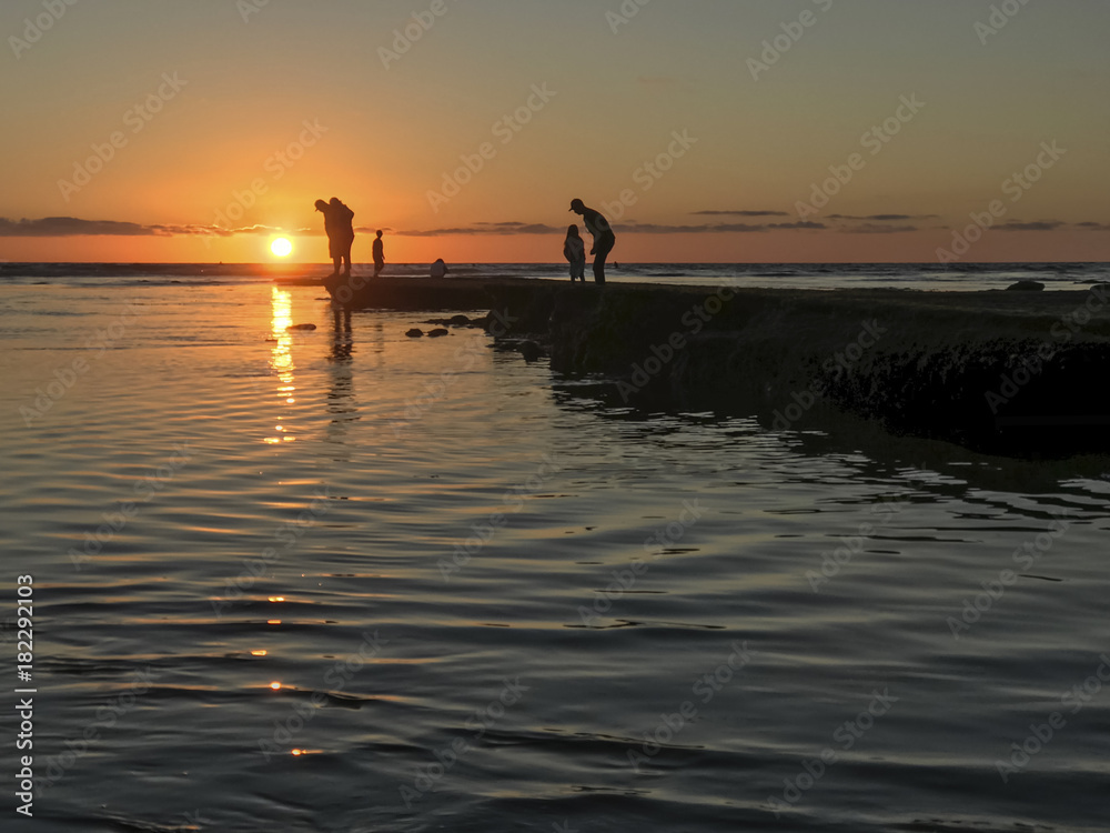 Tide Pool at Sunset at Swamis