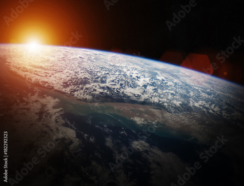 Fototapeta Naklejka Na Ścianę i Meble -  Planet Earth view 3D rendering elements of this image furnished by NASA
