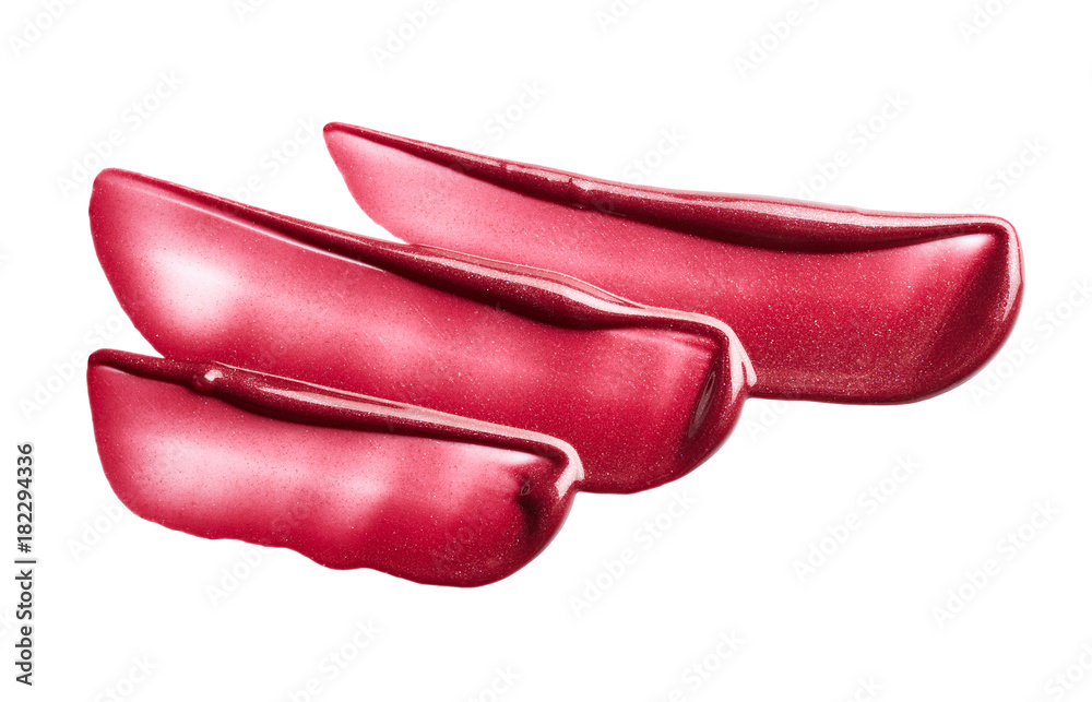 Smudged lipstick isolated on white background Smudged lipstick isolated on white background