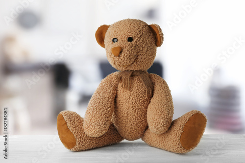 Cute toy and blurred interi...