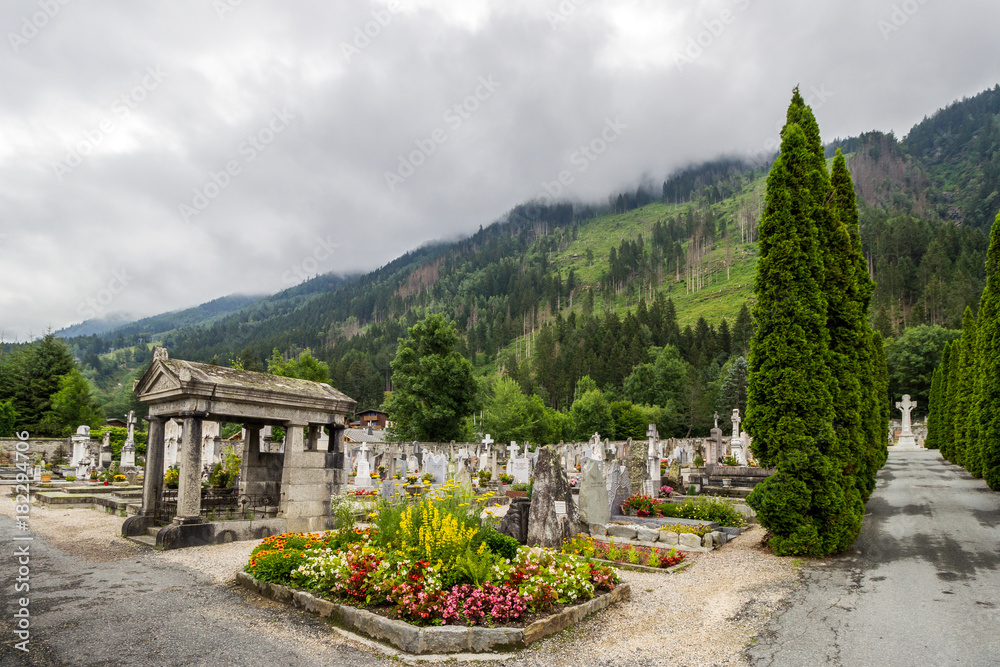 cemetery in Chamonix in France