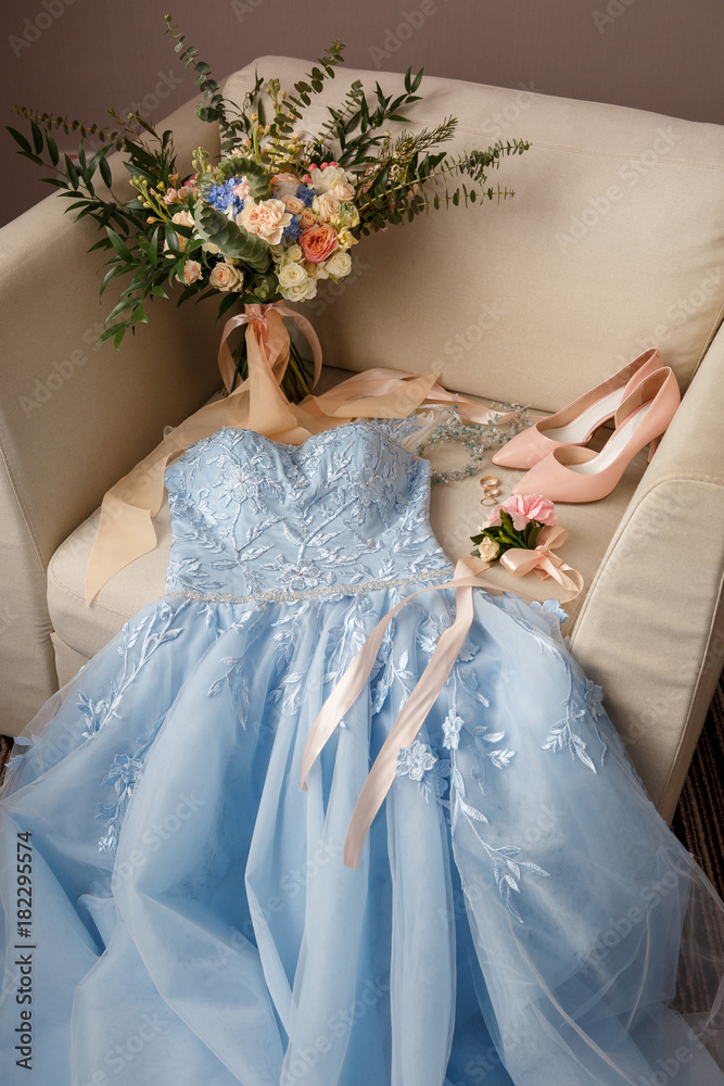 Wedding Dress with Pink Shoes