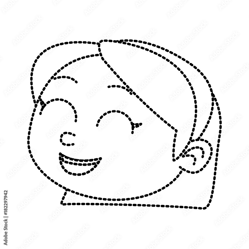 Cute girl face cartoon Cute girl face cartoon