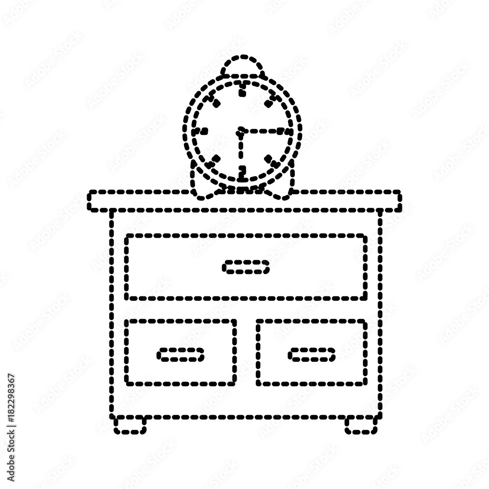 Table clock isolated