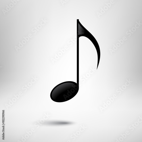 Music note vector icon. Music design element.