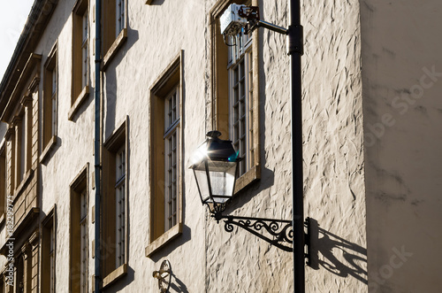 Close-Up of Street Light at Place Clairefontaine in Luxembourg City, Luxembourg