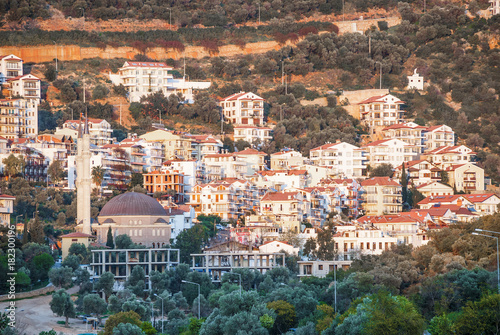 Kas, provinces of Antalya, Turkey -March 11, 2014:city and port of Kash on the Mediterranean coast of Turkey, the center of the district of the province of Antalya.