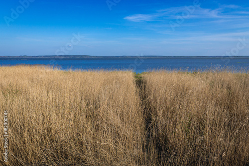View on Gardno Lake near Baltic Sea coast in Slowinski National Park, Poland