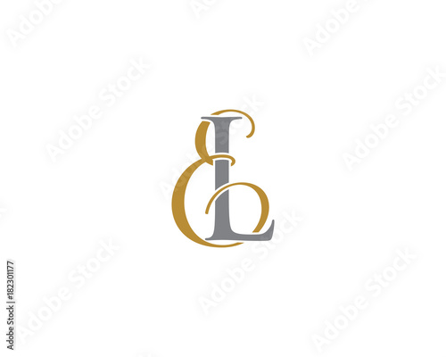EL LE letter logo icon 2
