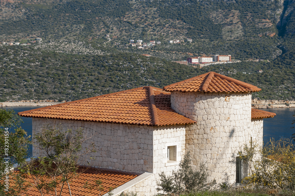 Villa in Turkey on the Mediterranean coast near the town of Kas, Antalya province