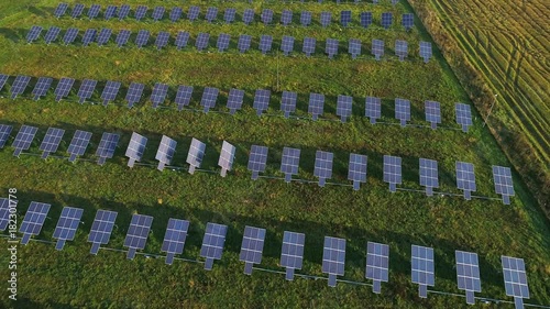 aerial view of solar plant photo