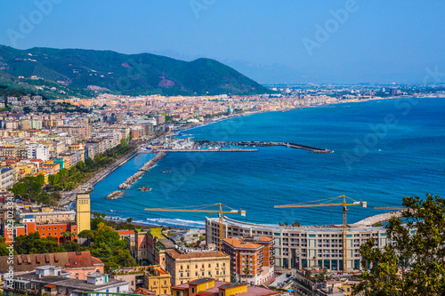 Tela Aerial view of Salerno. Italy
